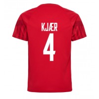 Danmark Simon Kjaer #4 Fotballklær Hjemmedrakt VM 2022 Kortermet